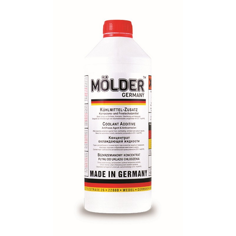 Антифриз G12 червоний концентрат 1.5 л Molder -80 °C + 120 градусів охолоджувальна рідина з Німеччини, фото 1