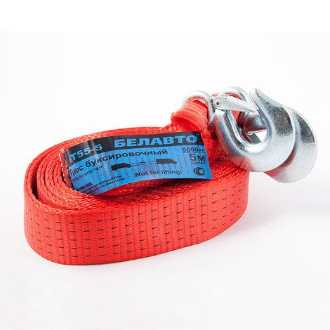 Трос для буксирування авто БЕЛАВТО 55 т 5 м поліестер буксирувальний трос BT55-5), фото 1