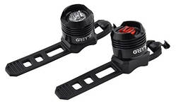 Ліхтарик на велосипед Grey's водонепроникний задній і передній 3 режими роботи 2хLEDs. Велосипедний ліхтар