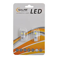 Автолампи світлодіодні Solar LED 12 V T10 W21x95d 5SMD 5050 white 2шт (LS243_b2)