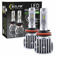Світлодіодні лампи LED SOLAR H11 CANBUS 12/24 V 6500 K 6000 Lm 50 W Cree Chip 1860 (8611)
