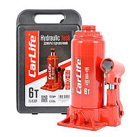 Домкрат пляшковий 6 т 200-385 мм гідравлічний у кейсі CARLIFE (BJ406P)