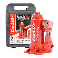 Домкрат пляшковий 2 т 148-278 мм гідравлічний у кейсі CARLIFE (BJ402P)