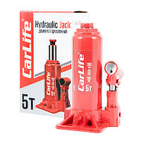 Домкрат пляшковий 5 т 195-380 мм гідравлічний CARLIFE (BJ405)