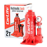 Домкрат пляшковий 2 т 148-278 мм для легкового авто Carlife гідравлічний телескопічного вигляду (BJ402)
