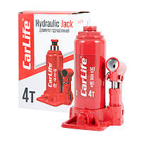 Домкрат пляшковий одноштоковий 4 т 180-340 мм гідравлічного типу CARLIFE (BJ404)