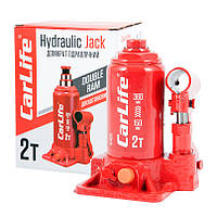 Домкрат гідравлічний пляшковий двоштоковий 2 т 150-360 мм CARLIFE (BJ402D)