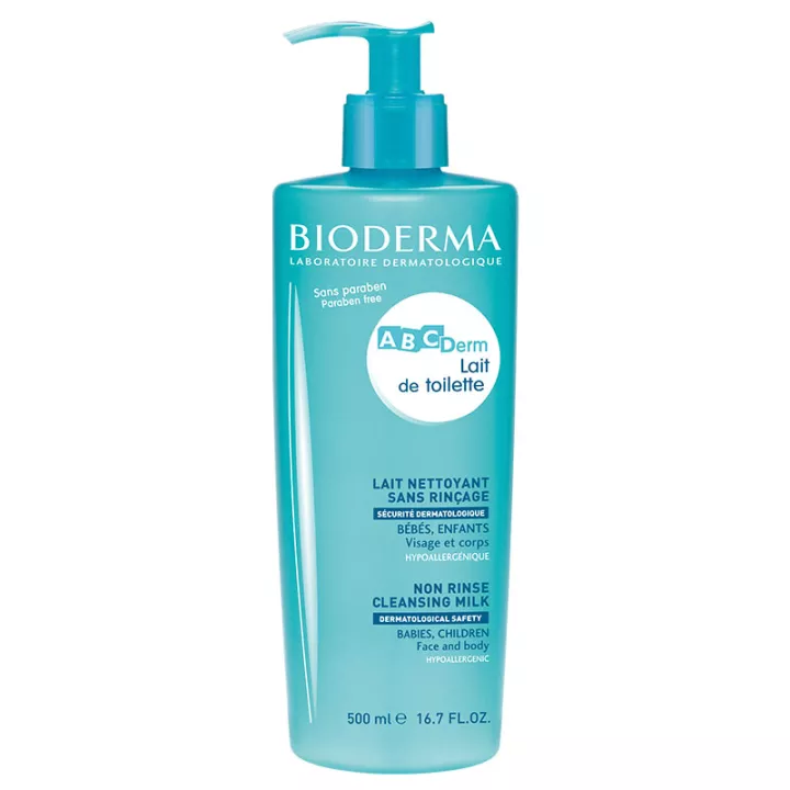 Дитяче очищуюче молочко Bioderma ABCDerm Cleansing Milk 500ml без парабенів для немовлят, фото 1