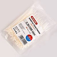 2,5 x 100 Білі Хомути пластикові CarLife AVK