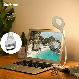 Гнучкий USB-світильник із керуванням голосом 16 LED, 5 Вт, Білий Лампа USB LED lamp LK-50 iC227