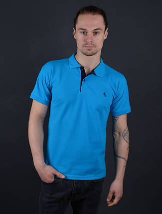 Чоловіча футболка поло бірюзова Туреччина 56109 2XL ID 4554274, фото 2