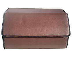 Органайзер у багажник для авто темно-коричневий гладкий L (56 смХ31смХ29см) сумка для машини AVK