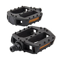 Педалі для велосипеда 107 x 112 x 24 мм GREY'S велопедалі з рефлектором із поліпропілену Чорні 2 шт (GR14140)