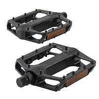 Педалі для велосипеда 108 x 100 x 24 мм GREY'S велопедалі з алюмінієвого сплаву Чорні 2 шт (GR14120) AVK