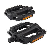 Педалі для велосипеда 108 x 108 x 27 мм GREY'S велопедалі з алюмінієвого сплаву Чорні 2 шт (GR14110) AVK