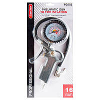 Пневмопістолет для підкачування шин CarLife,16Bar, шланг 37 см AVK