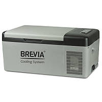 Портативний холодильник 15 л BREVIA автохолодильник компресорний пластиковий 12/24 В 220 В Оливковий (22100) AVK