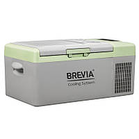 Портативний холодильник 15 л BREVIA автохолодильник компресорний пластиковий 12/24 В 220 В Сірий (22110) AVK