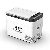 Портативний холодильник 35 л BREVIA автохолодильник компресорний пластиковий 12/24 В 220В Білий (22220) AVK