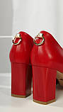 Червоні туфлі матові човники 35, фото 3