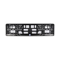 Рамка номера CarLife для Volkswagen чорний пластик (NH202) AVK
