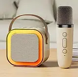 Караоке Світлодіодний бездротовий на 2 мікрофони, аудіомікрофон дитяче караоке SV227, фото 6