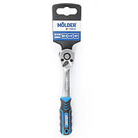 Тріскачка Molder Cr-V 1/4" 45T ключ тріскачка з ергономічною ручкою (MT64045) AVK