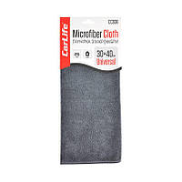 Ганчірка з мікрофібри 30x40 см сіра CARLIFE (Салветки для чищення та полірування автомобіля, автомашини) AVK