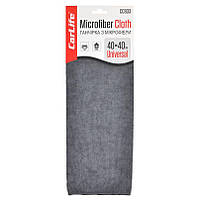 Ганчірка з мікрофібри 40x40 см сіра CARLIFE (Салветки для чищення та полірування автомобіля, автомашини) AVK