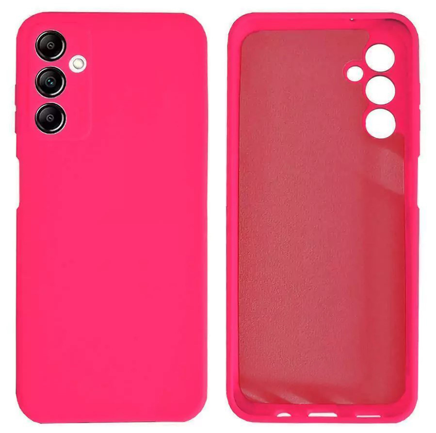 Чохол Silicone case Camera Protective для Samsung M14 (21) яскраво рожевий Shiny Pink