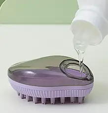 Універсальна мочалка з ємністю для мийного BATH BRUSH LY-319, щітка для миття тіла та голови з дозатором esa YU227, фото 4