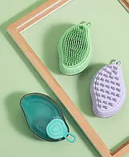 Універсальна мочалка з ємністю для мийного BATH BRUSH LY-319, щітка для миття тіла та голови з дозатором esa YU227, фото 5