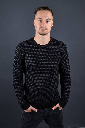 Чоловічий светр чорний Туреччина 56187 XL ID 4230170, фото 1