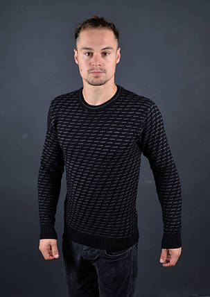 Чоловічий светр чорний Туреччина 56187 XL ID 4230170, фото 4
