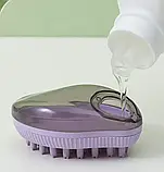 Універсальна мочалка з ємністю для мийного BATH BRUSH LY-319, щітка для миття тіла та голови з дозатором esa SV227, фото 4