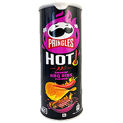 Чипси гострі барбекю Прінглс Pringles barbecue 160g 19шт/ящ (Код: 00-00011765)