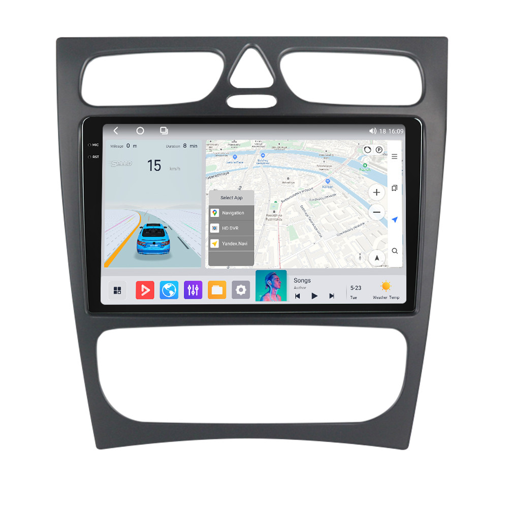 Штатна магнітола Mekede MS 2k Mercedes C-Class W203 (2000-2007) CarPlay QleD