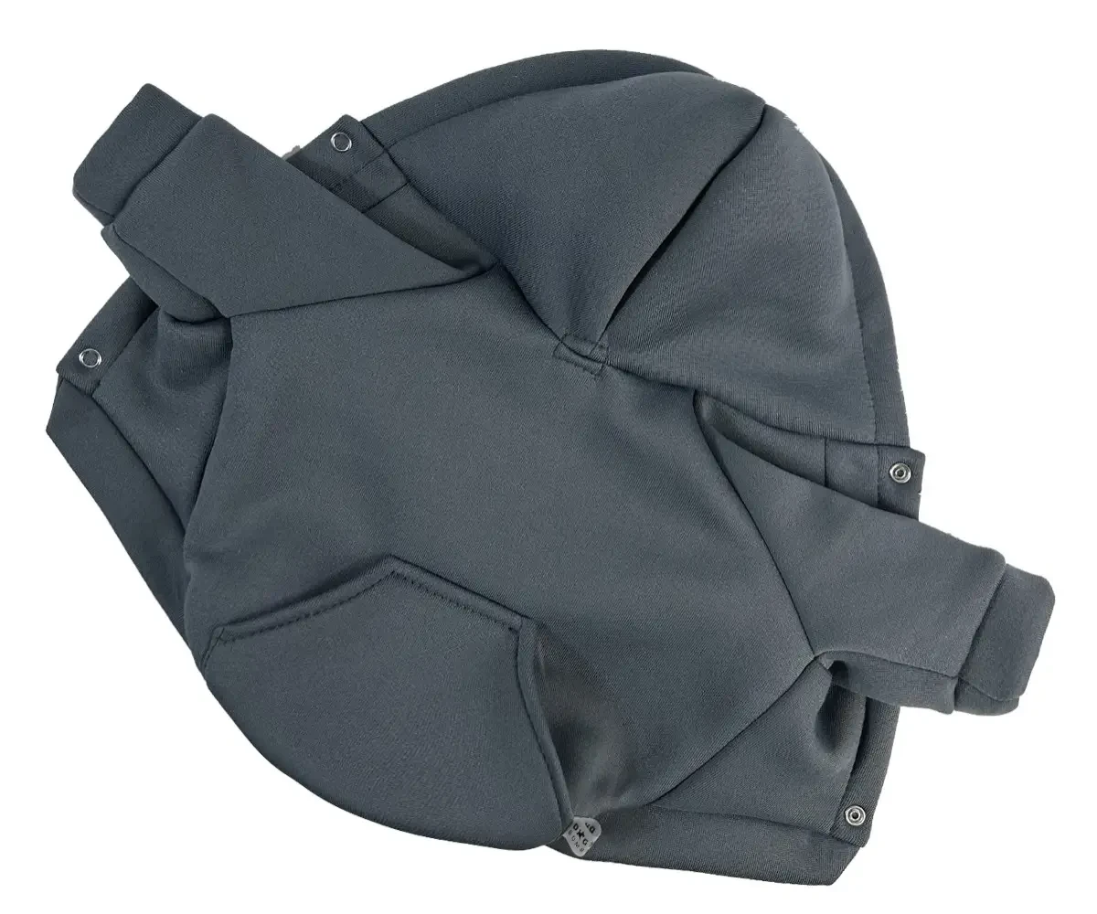Толстовка 40 см (об'єм до 66см) Кишеня сіра розмір 7 для собак M, фото 1