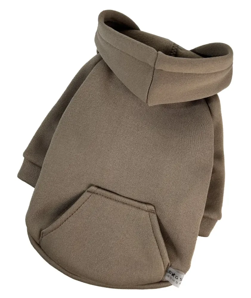 Толстовка 41 см (об'єм до 60см) Кишеня бежева розмір 9 для собак M, фото 1