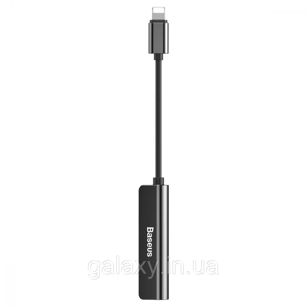Адаптер Baseus Lightning to (AUX 3,5 мм + 2xLightning) перехідник для навушників CALL52-01, фото 1