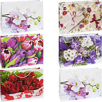 Від 12 шт. Пакет кольоровий гігант "Мікс" горизонтальний 33х46х15см 6033 купити дешево оптом в інтернет-магазині