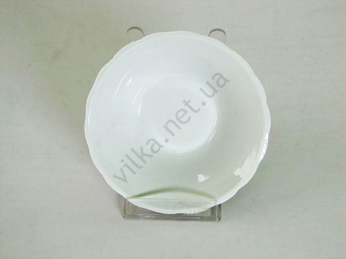 Салатник білий керамічний "Хвилястий край" d 12 cm, h 4 cm. (180 мл.) (12 штук в упаковці)