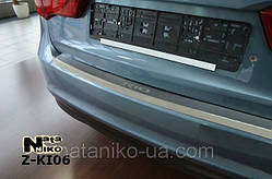 Накладка на бампер з загином KIA RIO III седан з 2011-2017 рр. (NataNiko)