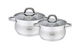 Набір каструль Bollire BR-4014, 4 предмети нержавіюча сталь, для індукції