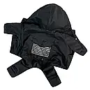 Комбінезон - дощовик 42 см (об'єм до 62см) Кишеня чорний розм 9 для собак M, фото 5