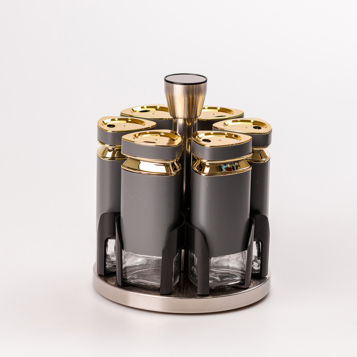 Набір для спецій на підставці 6 предмети по 120 мл - фото 1 - id-p2075710360