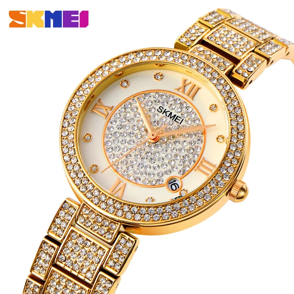 Жіночий кварцовий годинник Skmei 1739GD Gold