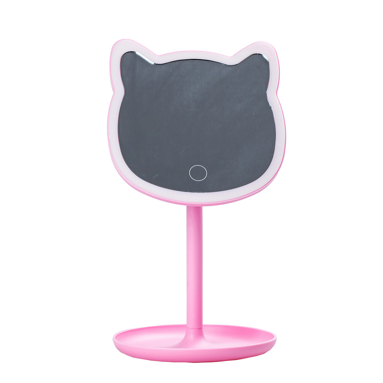 Дзеркало настільне у формі котика з led підсвіткою для макіяжу, фото 1