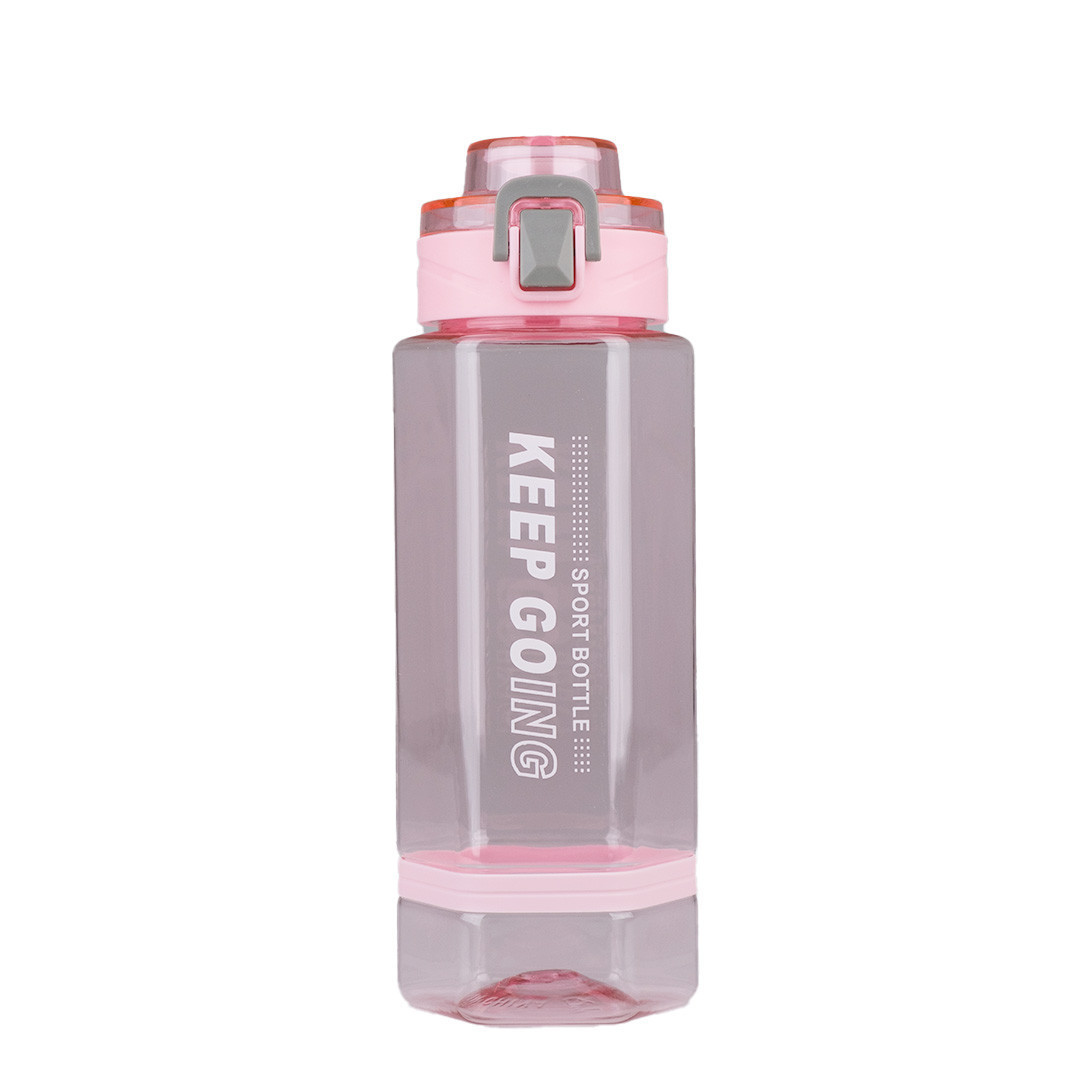 Пляшка для води на 760 мл фляга прозора для напоїв з дозатором та ремінцем - фото 1 - id-p1937020983