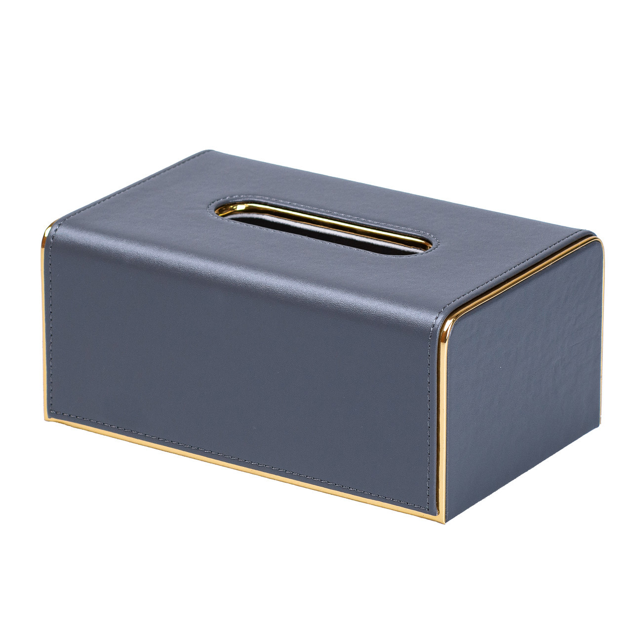 Серветка на стіл з еко-шкіри 21 х 13.5 х 9.5 см Сірий HP9801G, фото 1